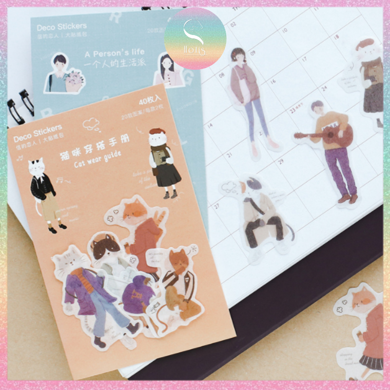 Sticker hình người - 40 hình dán