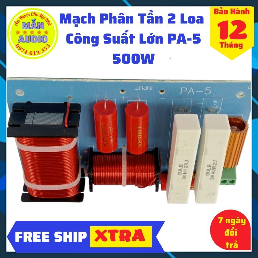 1 Mạch phân tần 2 đường tiếng công suất lớn, phân tần full đơn PA-5 nhập khẩu