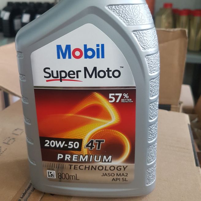 Mobil super moto 20W50 800ml dành cho xe số