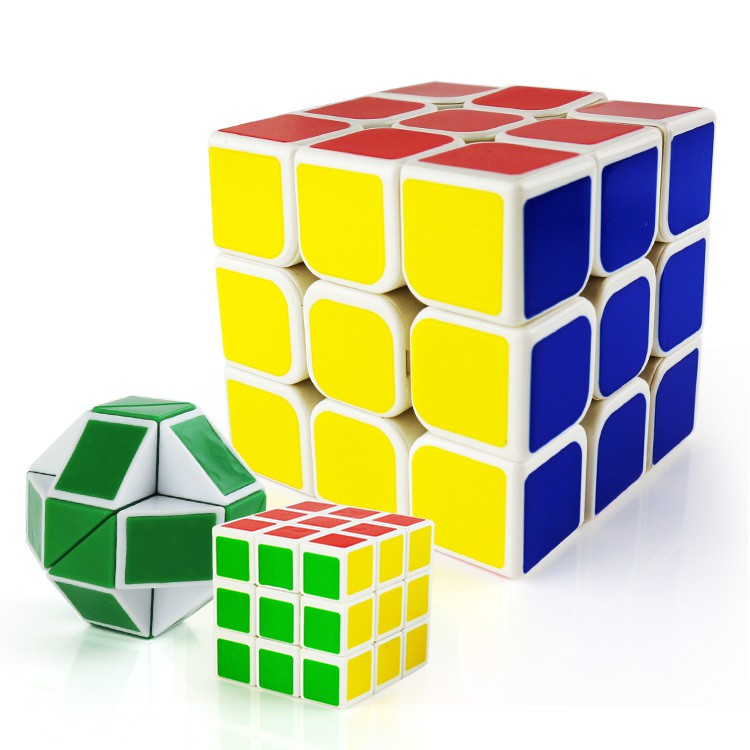 Sét 3 món đồ chơi Rubix cho bé,, 3x3x3, Rubic biến thể 6 mặt nâng cao khả năng tư duy và phát triển trí não