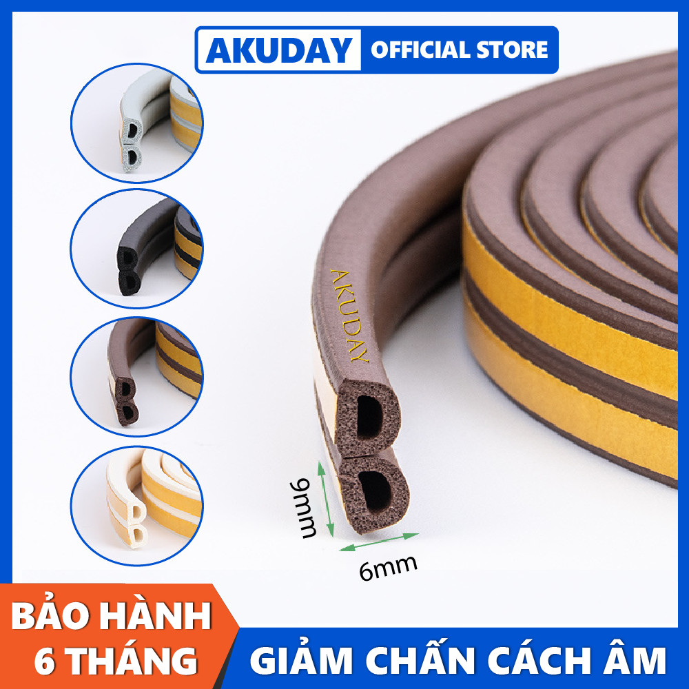 Ron gioăng cửa dán mọi loại cửa cách âm chống ồn chống bụi. Nẹp dán khe hở cửa chống va đập keo 3M siêu dính AKUDAY