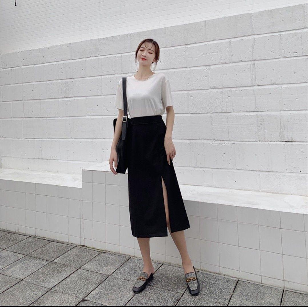 Chân váy dài voan xẻ tà 2 lớp đẹp tuyệt vời 121-2