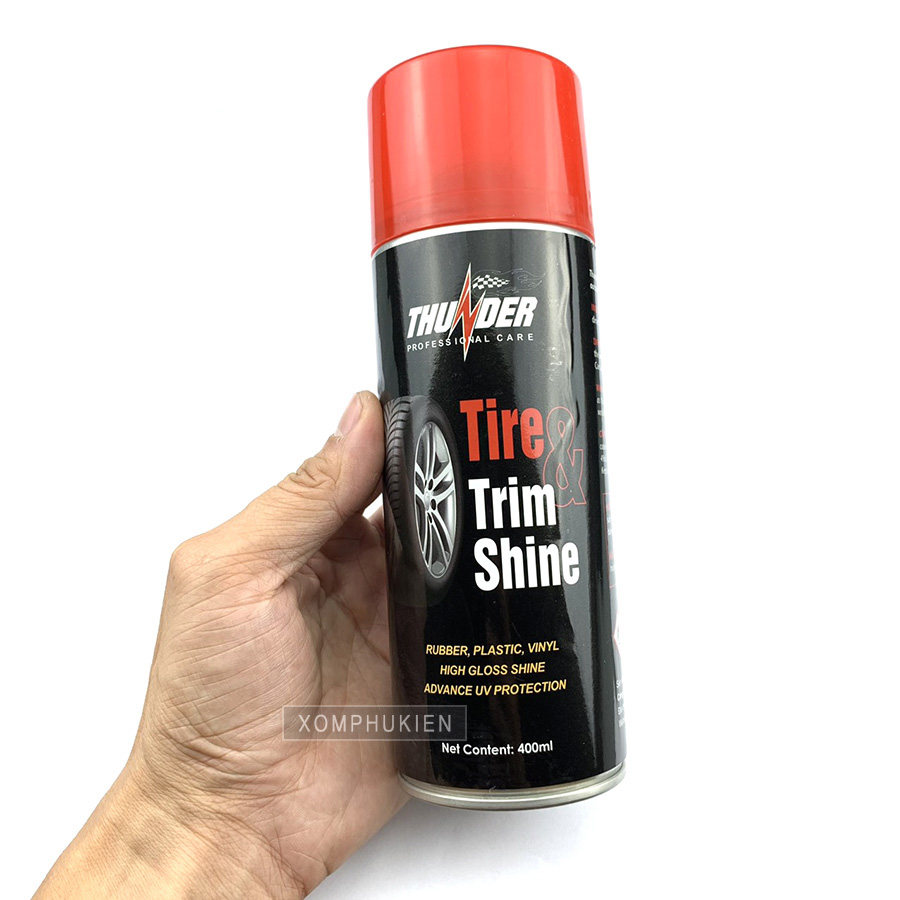 [HCM]Chai xịt Làm Mới Nhựa Nhám Vỏ Xe Thunder 400ml [ 1 chai ]