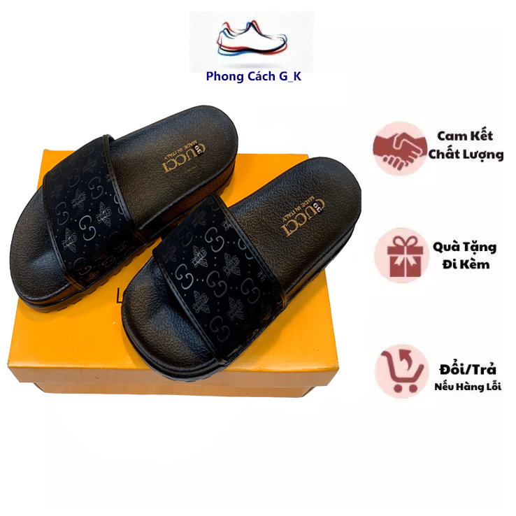 Dép gucci - dép ngang quai - dép nam đế cao su cao cấp full size mã DG35
