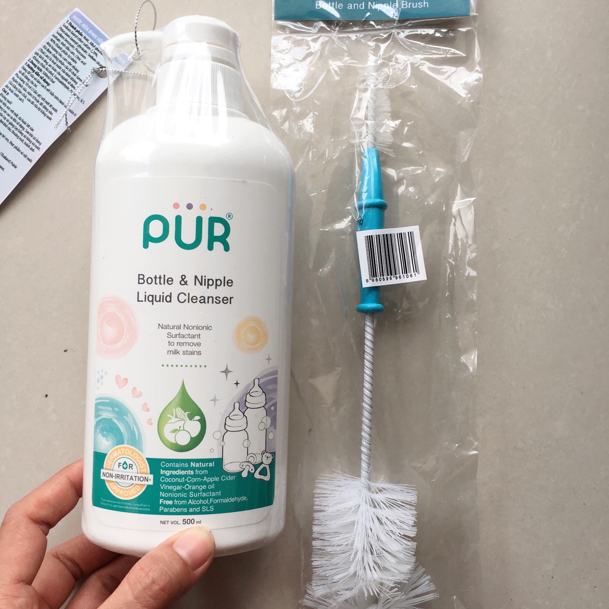 Nước rữa bình sữa Pur 500ml