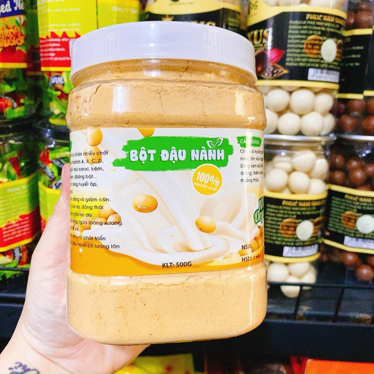 1kg Bột đậu nành nguyên chất thơm ngon ptfood