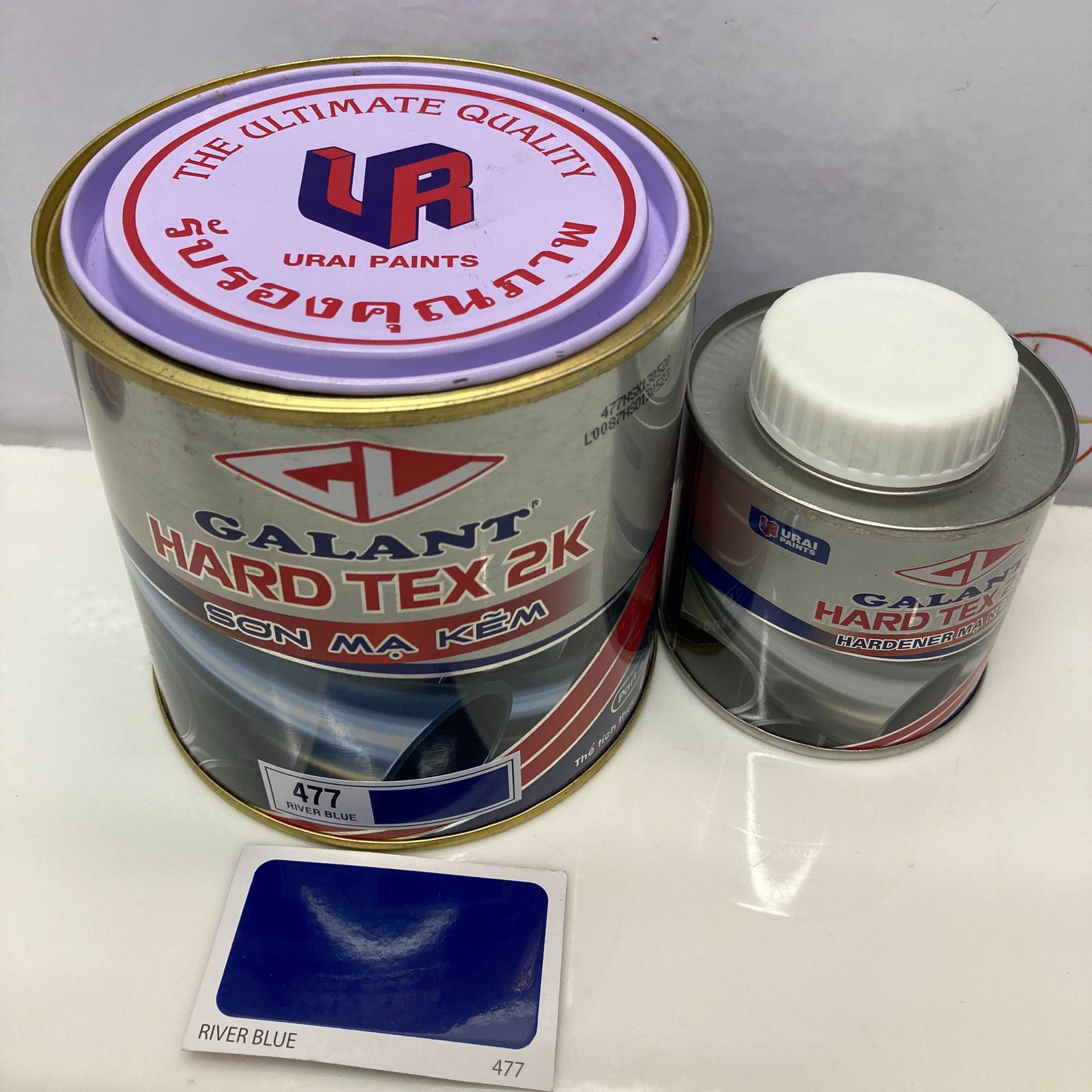 Sơn sắt mạ kẽm không cần lót Hard Tex 2K màu xanh dương 477 1L