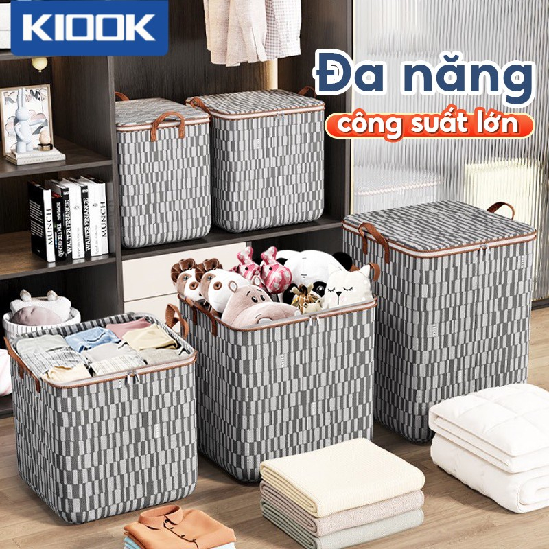 KIOOK Túi đựng quần áo đa năng Túi đựng quần áo hộp đựng quần áo 180L giỏ đựng đồ quần áo túi vải đựng đồ đa năng 100L/140L/180L