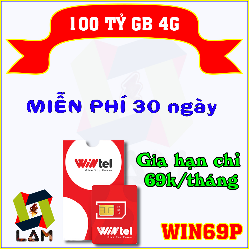 FREESHIP - CHƯA KÍCH HOẠT. (Có eSIM) Sim 4G Wintel 1 Tỷ GB Dùng KHÔNG GIỚI HẠN Data, Nghe Gọi Miễn Phí | Reddi Win60 Win89 Win69P Win89P