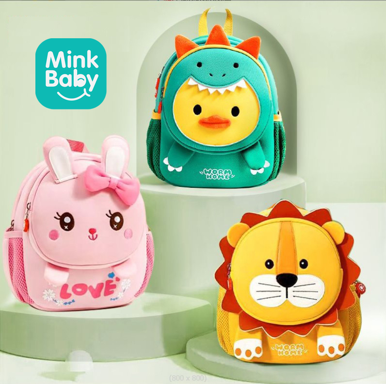 Ba lô đi học cho bé mầm non mink baby