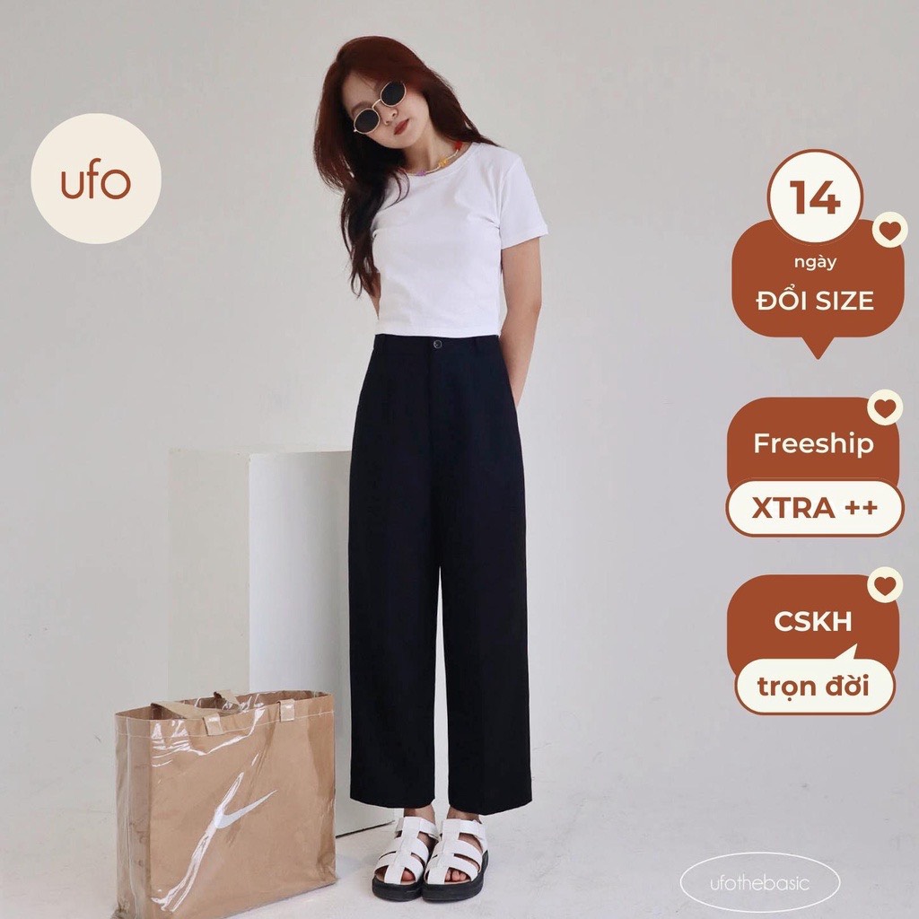 Quần ống rộng dáng suông lửng – Basic Trousers – ufo.thebasic