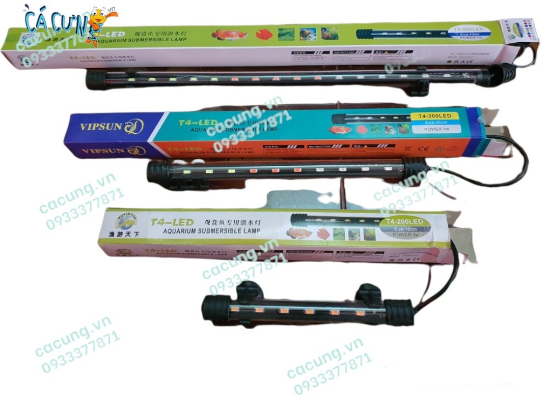 Đèn led hồ cá 3 màu đỏ/trắng/vàng t4-200led