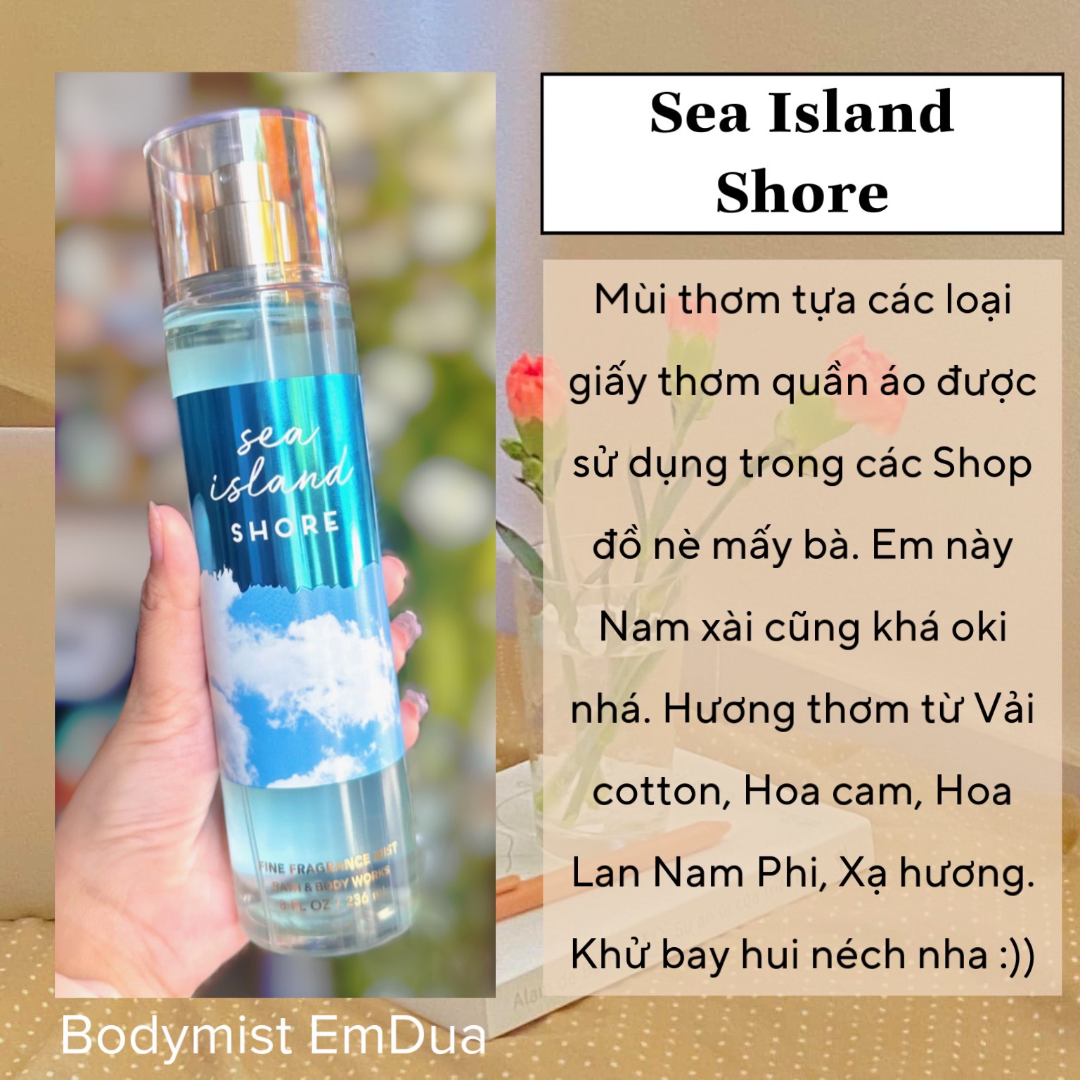 Bodymist Xịt Thơm Toàn Thân - SEA ISLAND SHORE - Bodymist Em Dứa