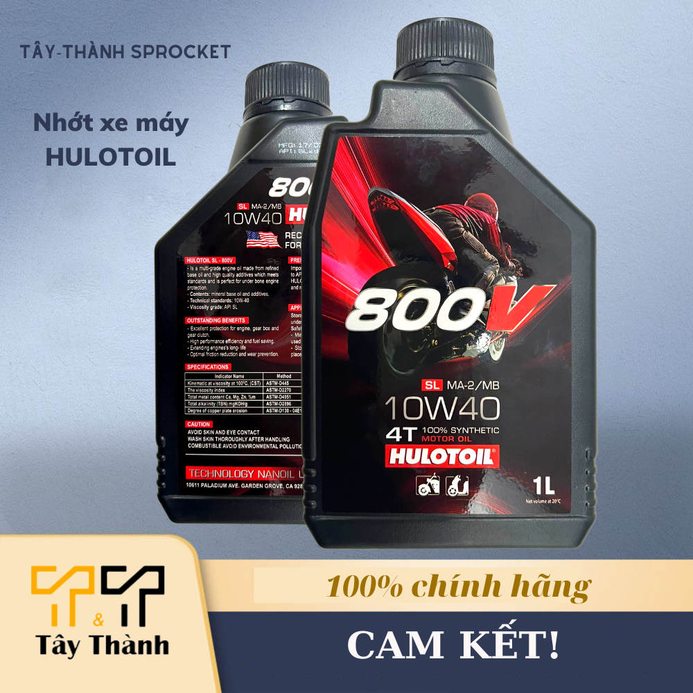 Nhớt Hulotoil - nhớt xe tay ga - nhớt xe máy xe số 1 lít 10w40 dành cho các dòng xe Yamaha, suzuki, honda...Tây Thành Shop chuyên dầu nhớt xe máy