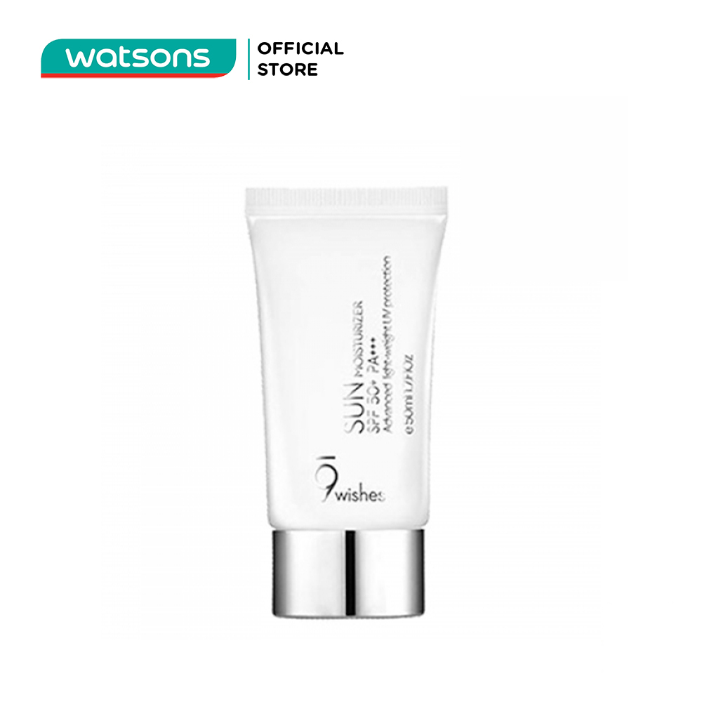 Kem Chống Nắng 9 Wishes Sun Moisturizer Spf 50+ Pa+++ Bảo Vệ Da Và Cấp Ẩm 50ml