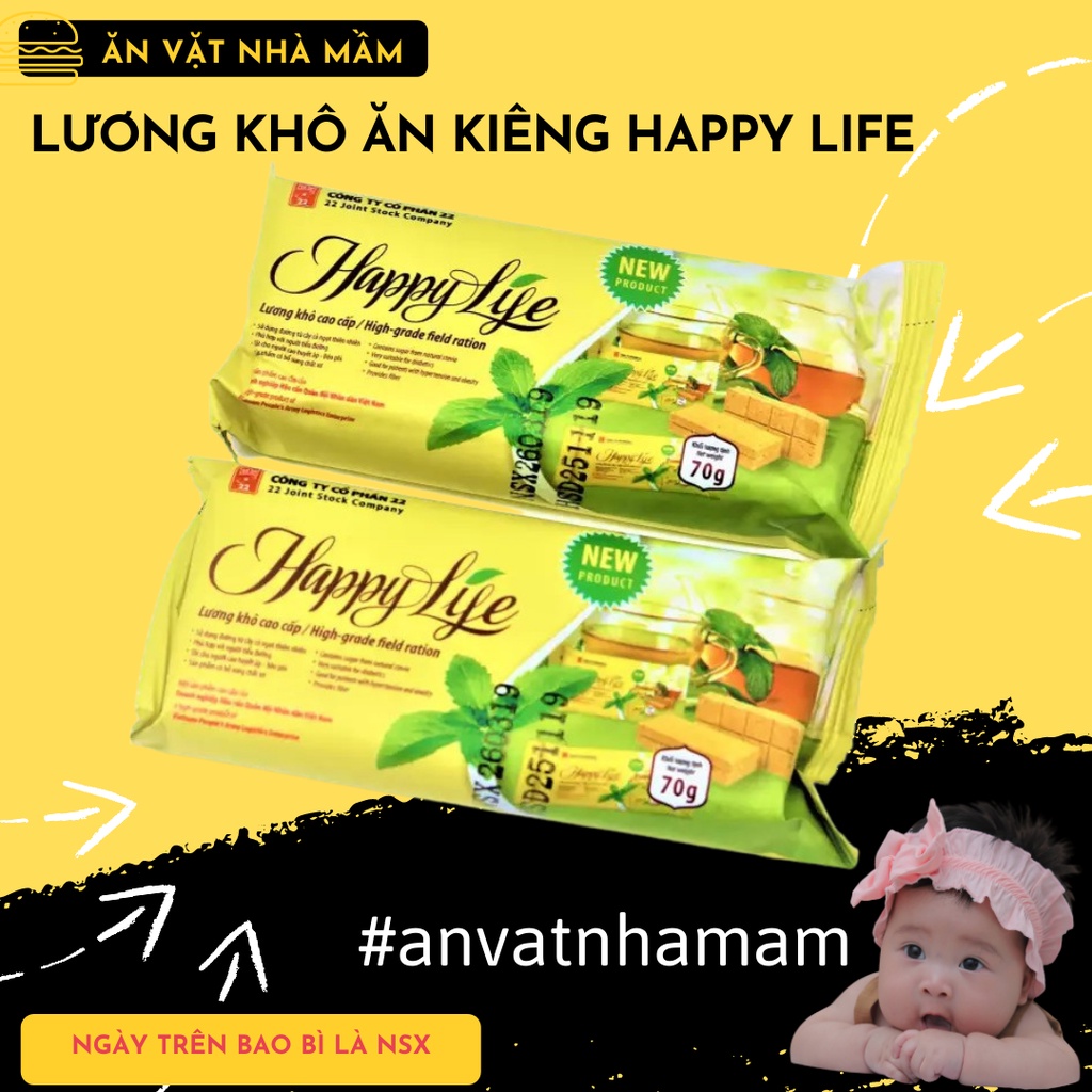 [LẺ 1 CÁI] Lương khô ăn kiêng Happy Life - Dinh dưỡng dành cho người tiểu đường