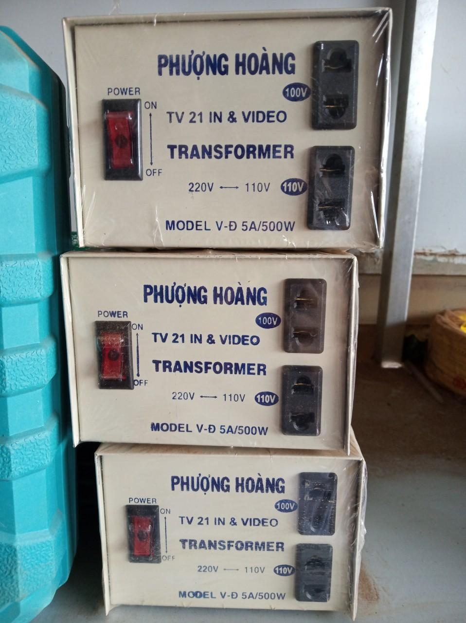 Biến áp 500W đổi nguồn 220V ra 100V 110V 5A Phượng Hoàng