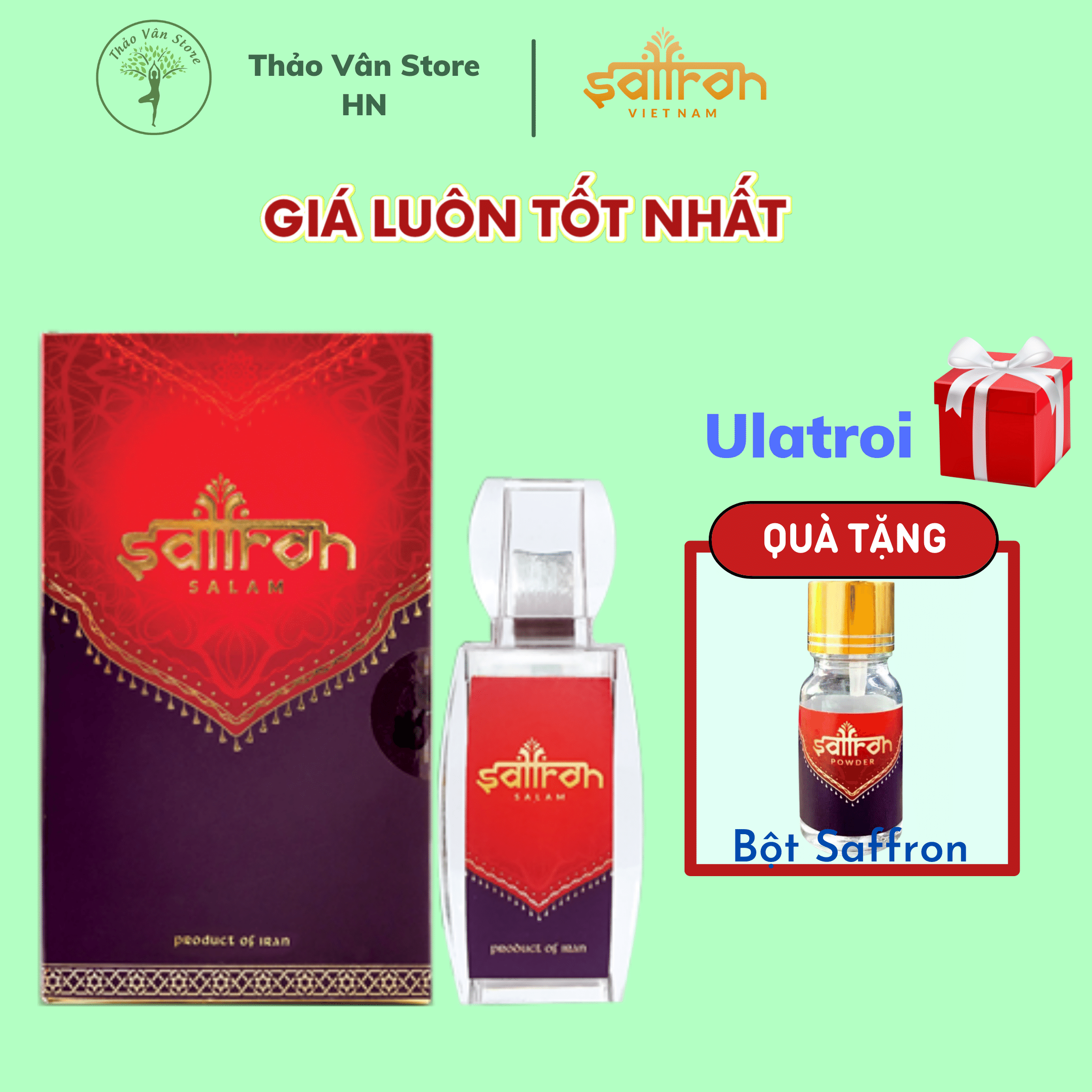 NHỤY HOA NGHỆ TÂY SAFFRON SALAM ORGANIC IRAN CHÍNH NGẠCH