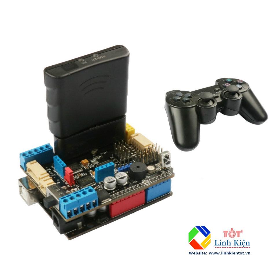 Robot Motor Driver Shield Board Arduino - PS2, WIFI, BLUETOOTH, IR