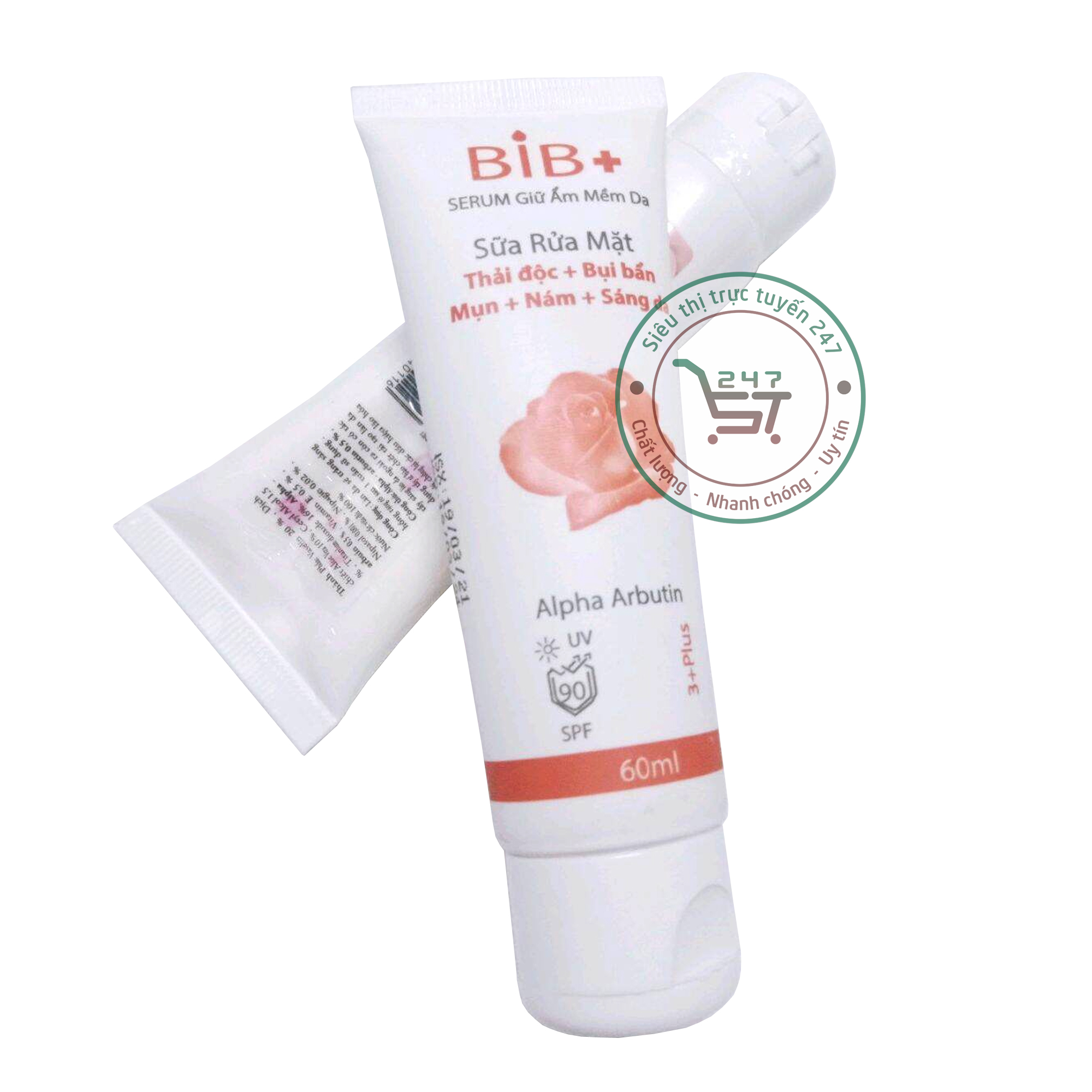 Sữa rửa mặt Thải độc bụi bẩn mụn nám sáng da BIB 60ml làm đẹp hiệu quả