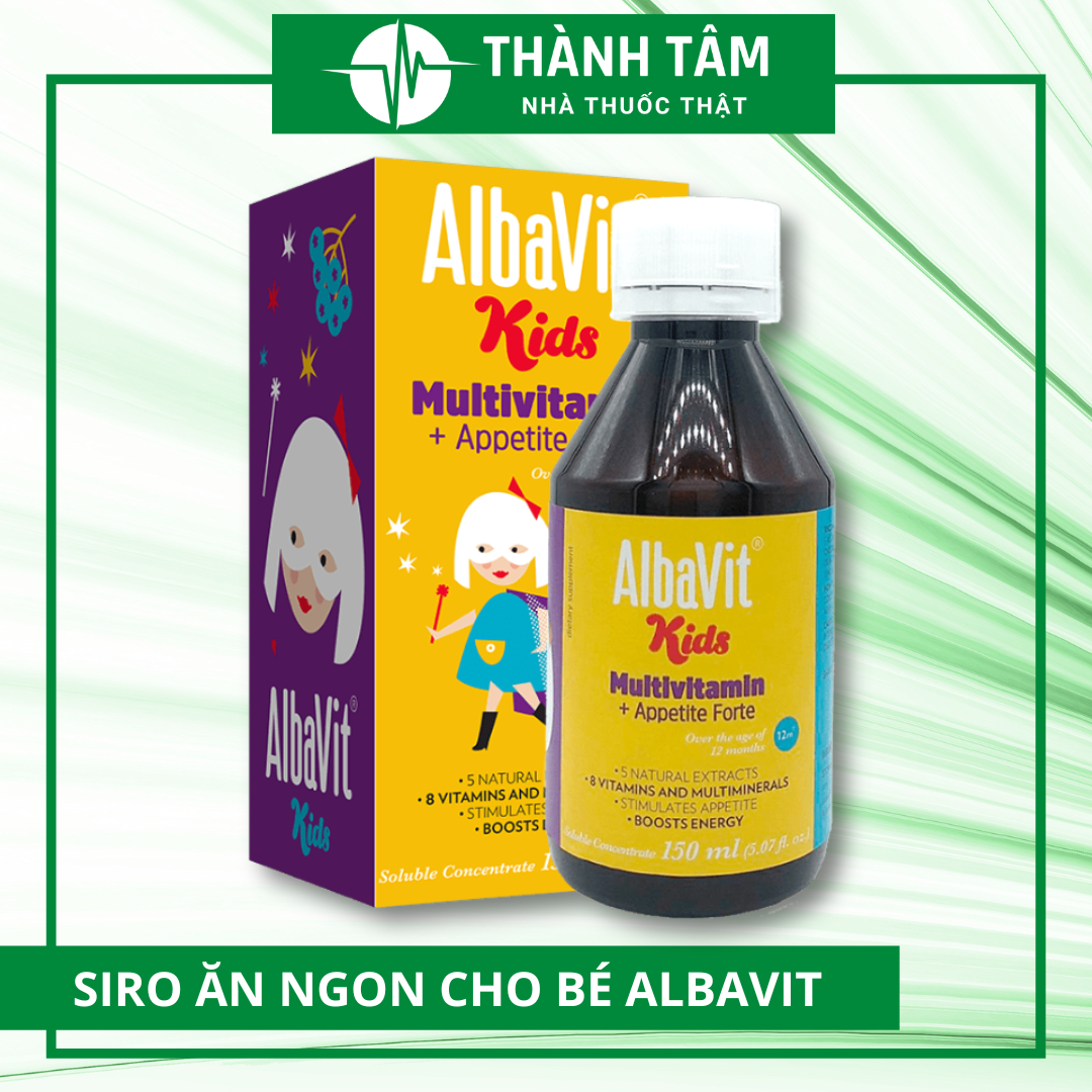 Siro ăn ngon cho bé Albavit Kids Multivitamin + Appetite Forte, siro ăn ngon cho bé Albavit của Ba Lan