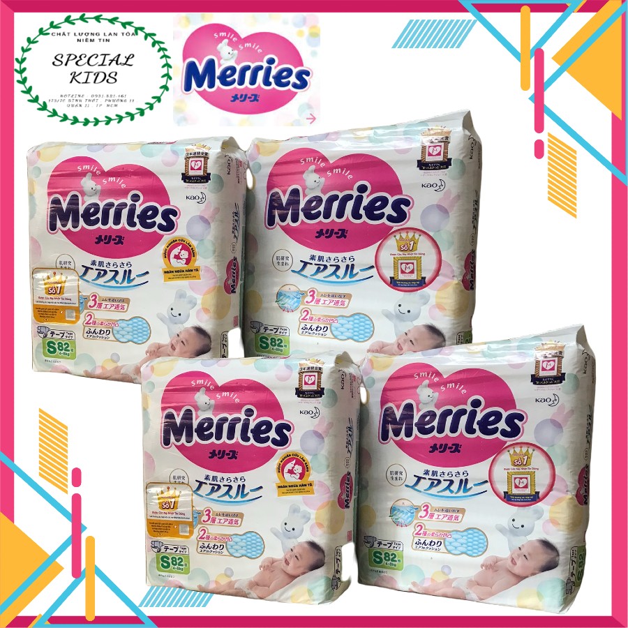 Tã/bỉm dán merries nội địa nhật size s82