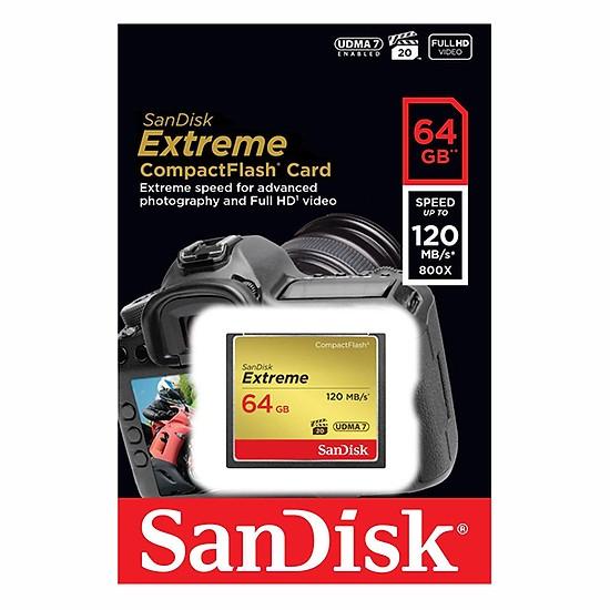 Thẻ Nhớ CompactFlash (CF) SanDisk Extreme 64GB 800X 120M/s