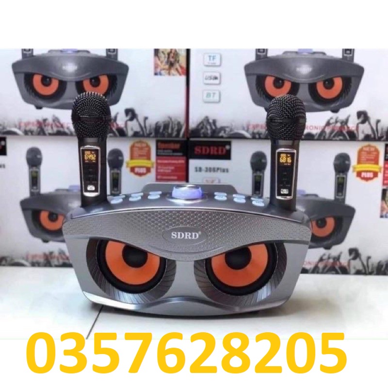 Loa karaoke sdrd sd 306 plus kèm 2 micro không dây có màn hình mới 2021