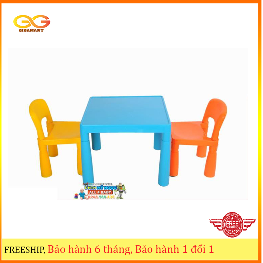Bộ bàn ghế nhựa trẻ em mầm non cao cấp Song Long -Màu ngẫu nghiên