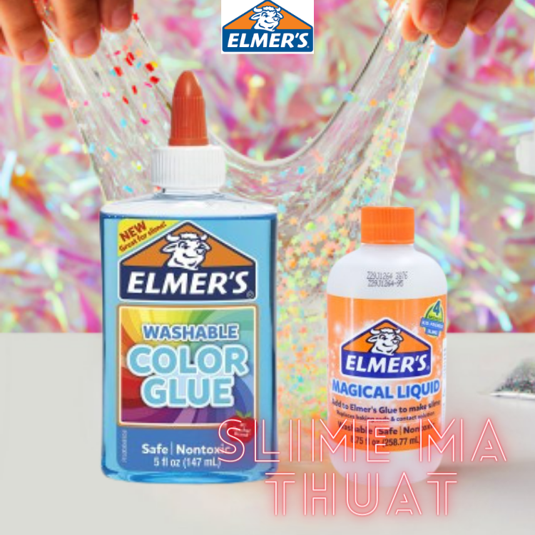 Slime trong suốt Elmer s Washable Color Glue 147ml Xanh dương