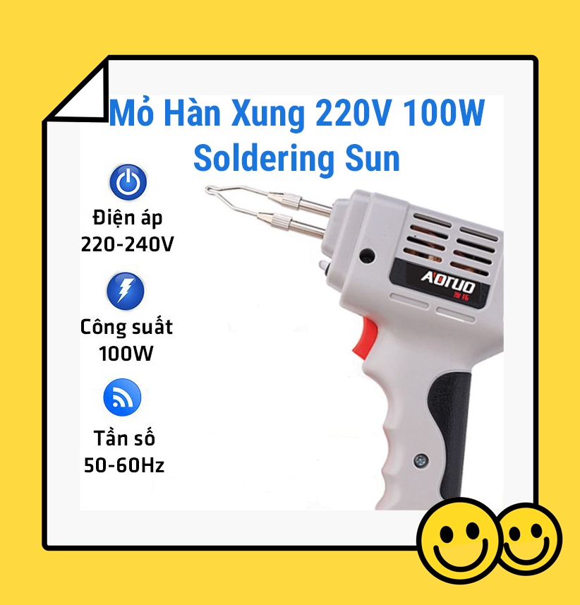 Bộ dụng cụ hàn sắt điện Bộ dụng cụ hàn điện nhanh 100W Súng hàn công suất cao cấp công nghiệp