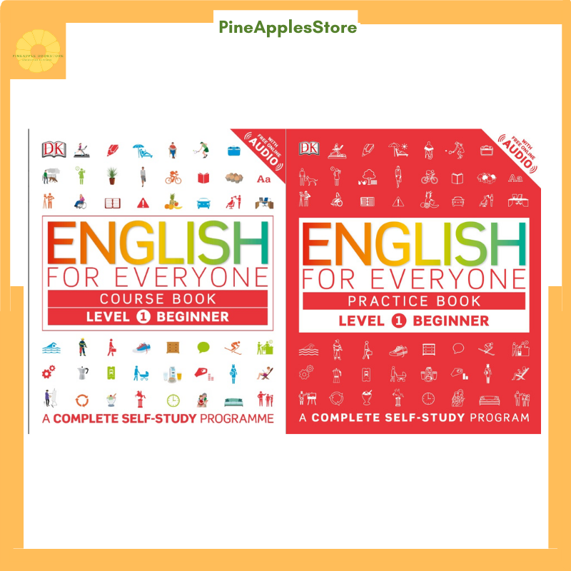 Sách English For Everyone Level 1 Beginner Practice book&Course book