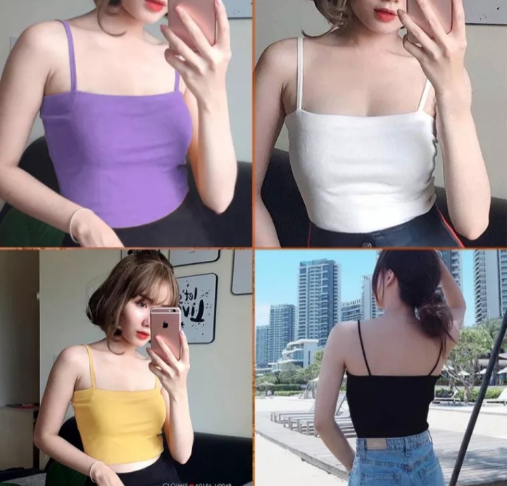 Áo hai dây nữ dáng ôm - áo 2 dây coptop đẹp vải cotton mềm mịn, thoáng mát