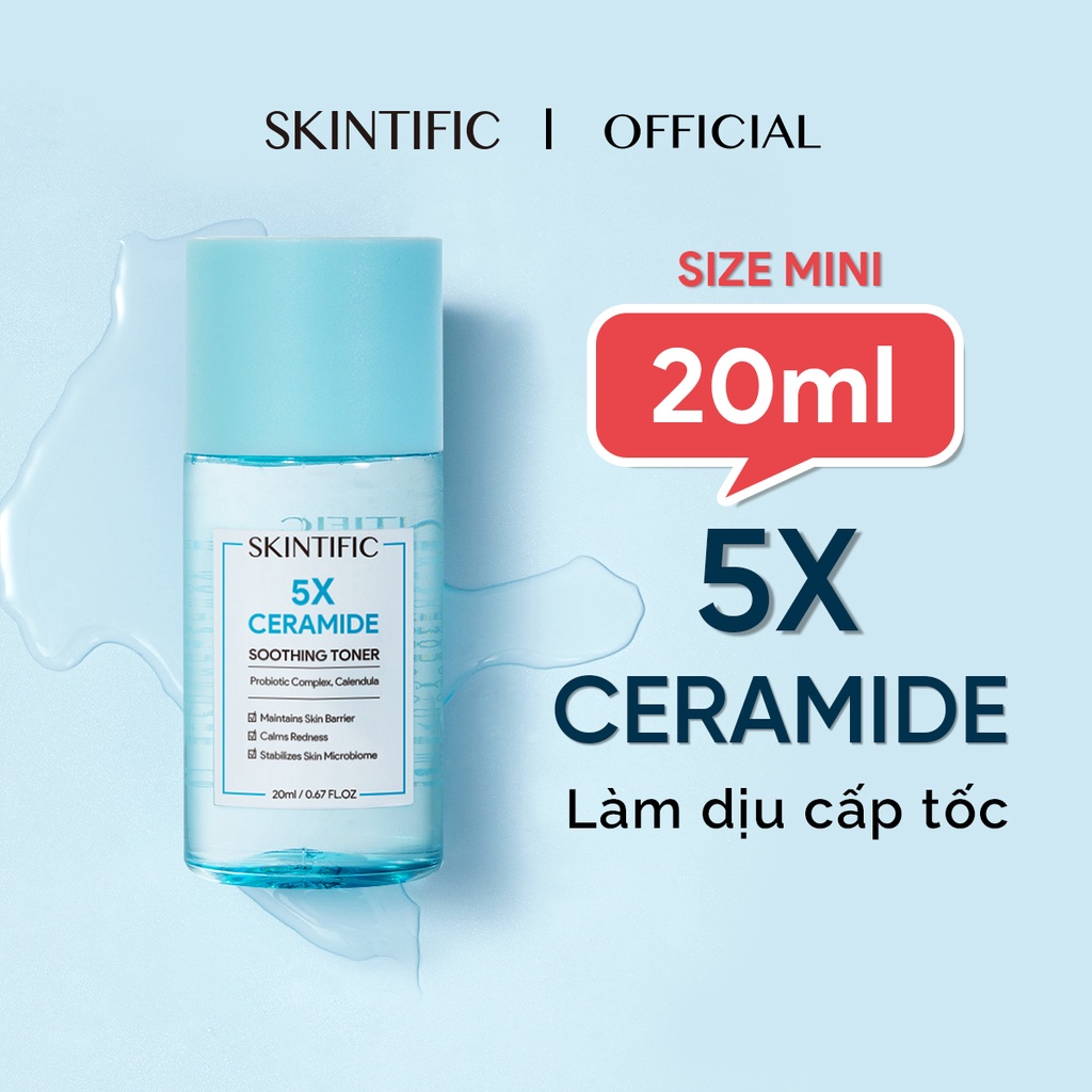 Skintific toner làm dịu 5x ceramide 20ml