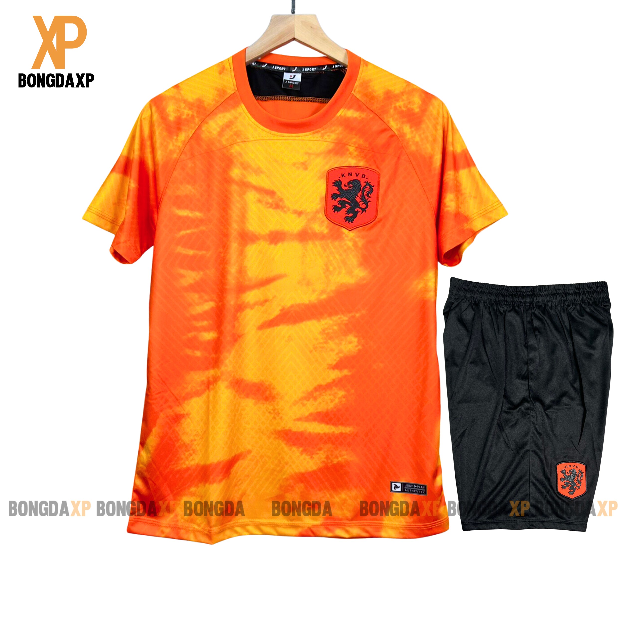 Quần áo bóng đá, đồ đá banh Đội Tuyển Hà Lan Cam Vải thun lạnh cao cấp