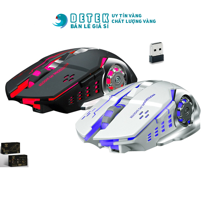 Chuột không dây game thủ Divipard Q3 Led All New Version dùng pin sạc