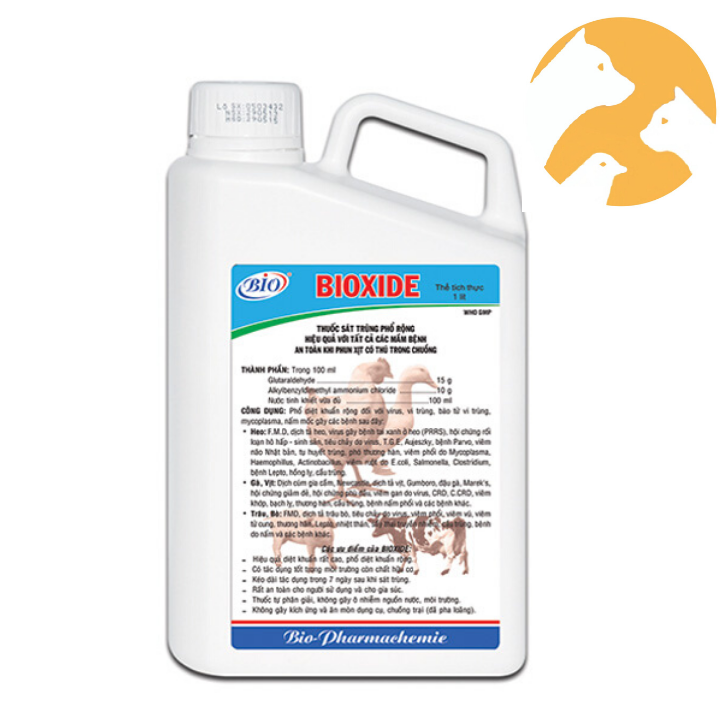 Sát trùng chuồng trại BIOXIDE [1 lít] hiệu quả, an toàn