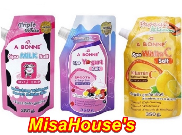 Bộ 3 Muối tắm sữa bò tẩy tế bào chết A Bonne Spa  Thái Lan 350gr ( 3 hương)