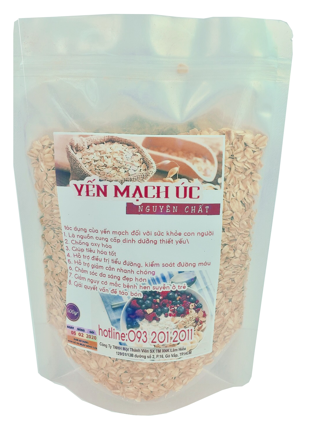 YẾN MẠCH ÚC CC 500G