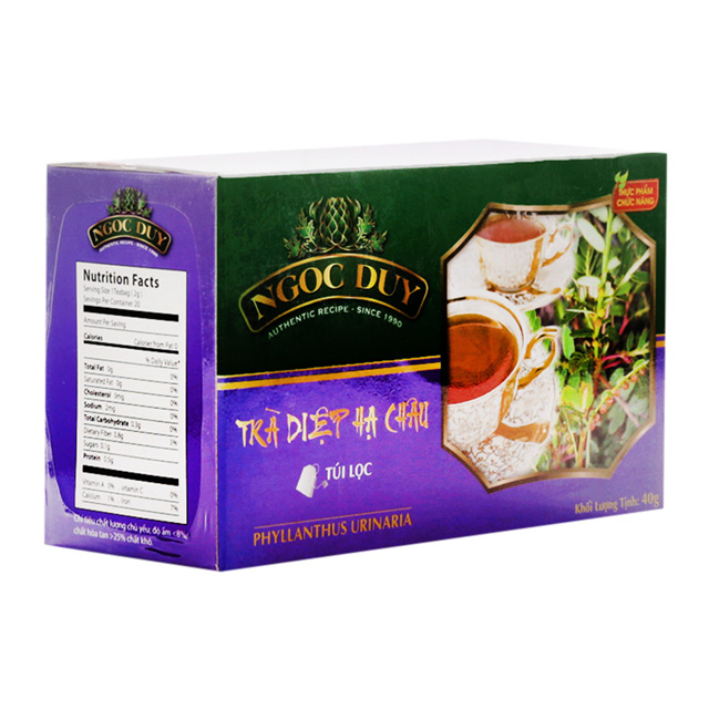 Trà Diệp Hạ Châu Ngọc Duy 20 túi lọc-Giải độc gan,mát gan