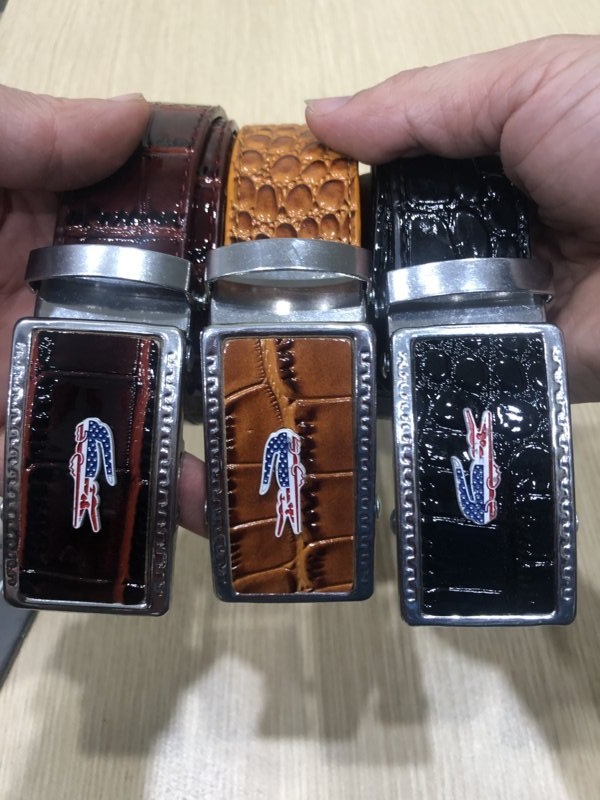 ( Video - Ảnh thật 100% ) Thắt lưng da vân cá sấu - mặt da in cá sấu USA ,Dây nịt khóa thông minh new 2020