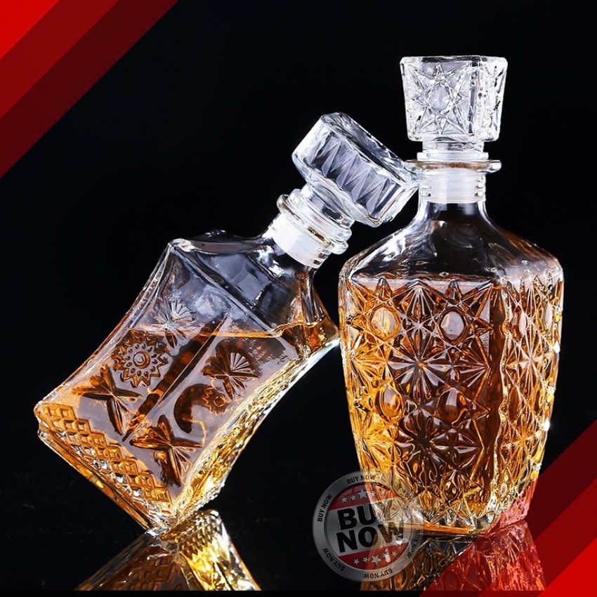 Combo 2 Chai Đựng Rượu Vuông Đáy Nhỏ 750ml và Chai Thủy Tinh Đựng Eo Vuông 750ml – CB-M07M05 - Chai Thủy Tinh Đựng Rượu - Bình Ngâm Rượu - Vỏ Chai Rượu Kiểu – Vỏ Chai Rượu 750ml - Topbanchaynhat