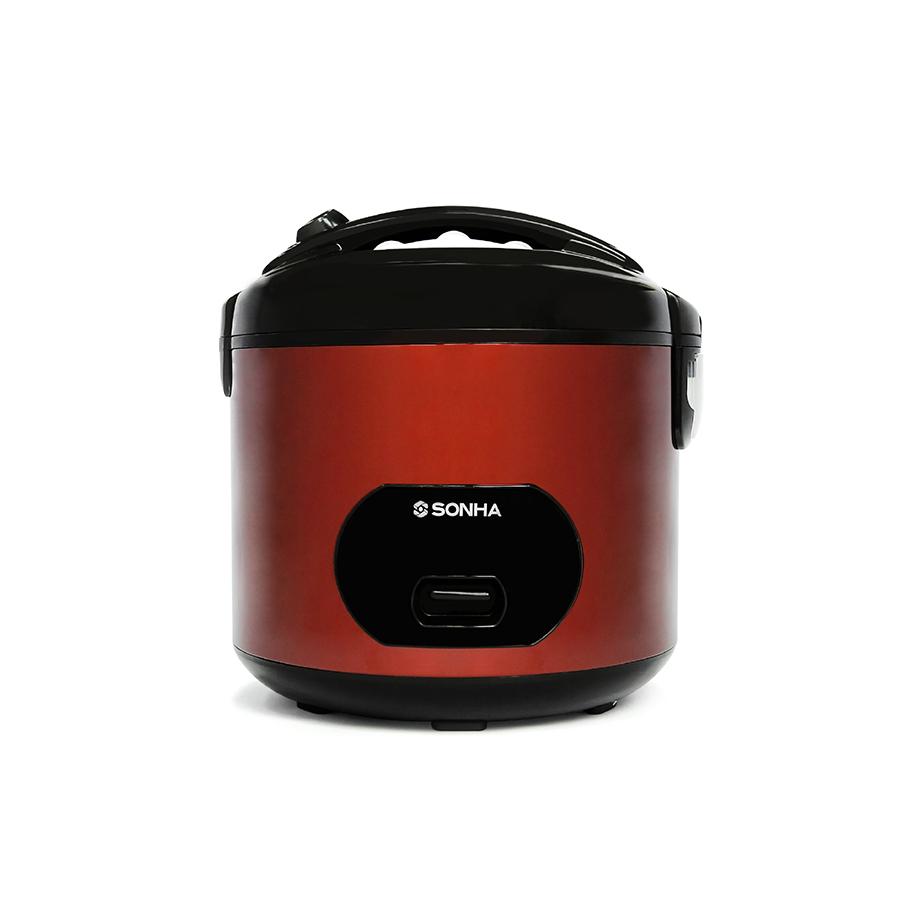 Nồi cơm điện sơn hà shk-5112 màu đỏ, ruột hợp kim nhồm