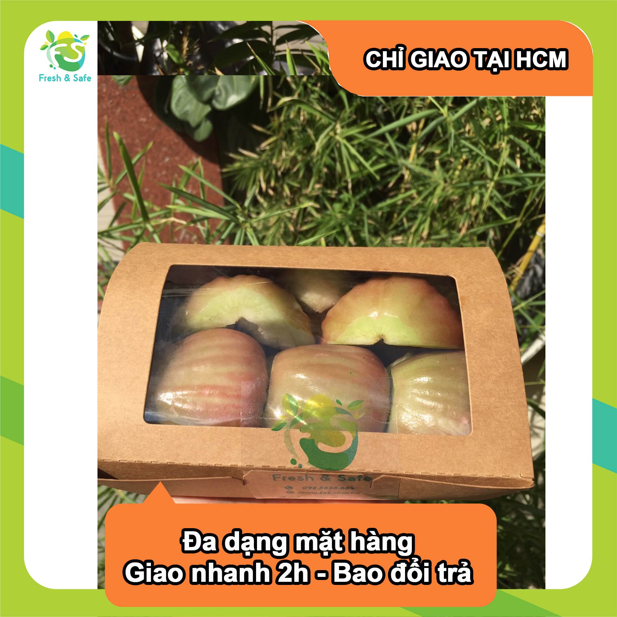 Trái cây cắt - hộp mận - 600g