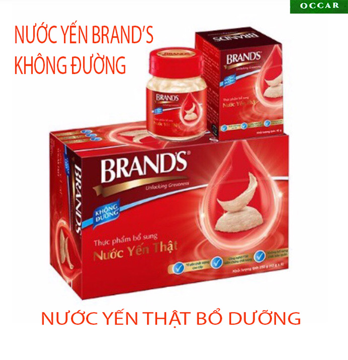 Nước Yến Brand Không Đường 42gx6 Hũ, giúp bồi bổ sức khỏe, nước yến nguyên chất, nước yến cao cấp, yến tổ nguyên chất, yến sào cao cấp, yến sào nguyên chất, yến chưng đường phèn, Occar