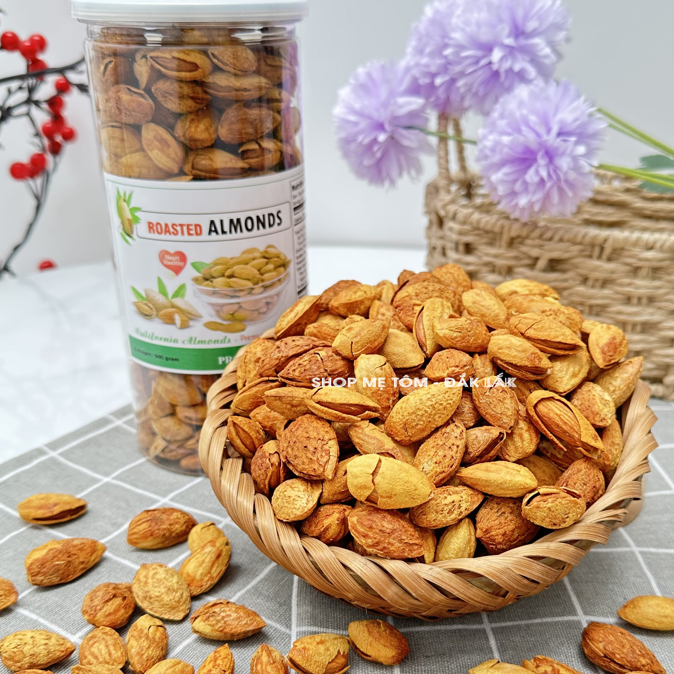 Hạnh nhân rang bơ vỏ mỏng nhập khẩu mỹ