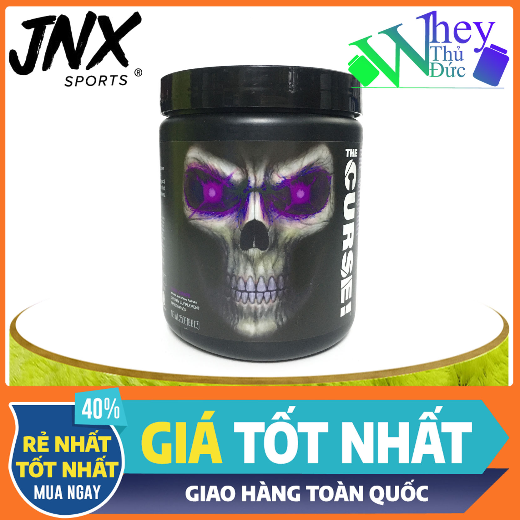 Tăng sức mạnh The Curse Pre Workout JNX Sports 50 Servings vị Peach Rings