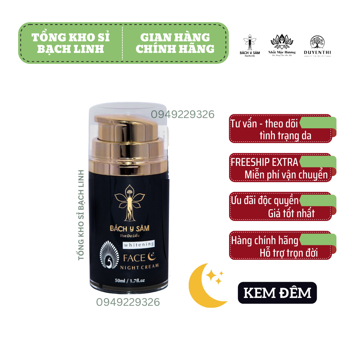 Kem đêm bách y sâm trắng sáng da mờ nám 50ml
