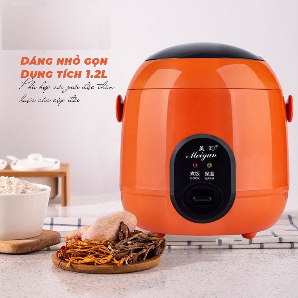 Nồi cơm điện mini Meiyun B12-A 1.2 lít nấu cơm hâm nóng nấu cháo hầm sữa, lòng nồi rời _ Nhà xinh shop