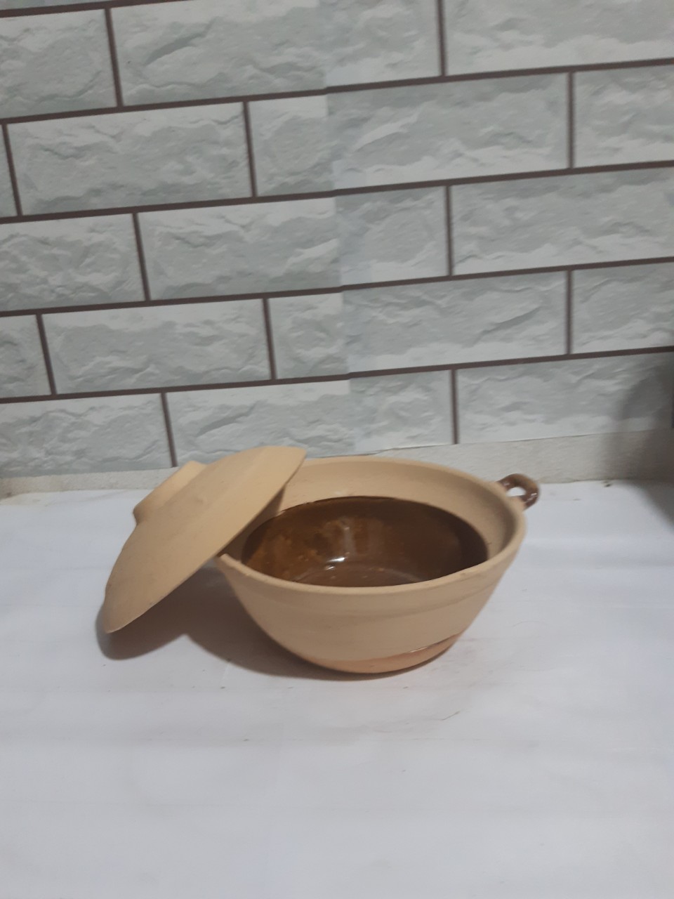 [HCM]Nồi đất trán men lớn 10*20 cm ( không nấu )